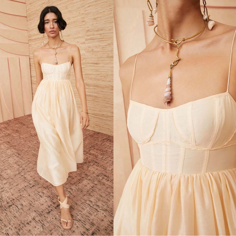 Ulla Johson Mariza Organza Midi Dress